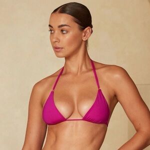 NWT Monday Swimwear | Hanalei Bikini Top | Magenta | Medium | New w Tags!